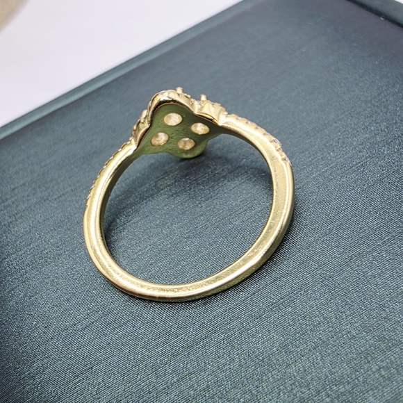 ✨ Gold Cluster Moissanite Ring – Size 7 - Picture 3 of 4